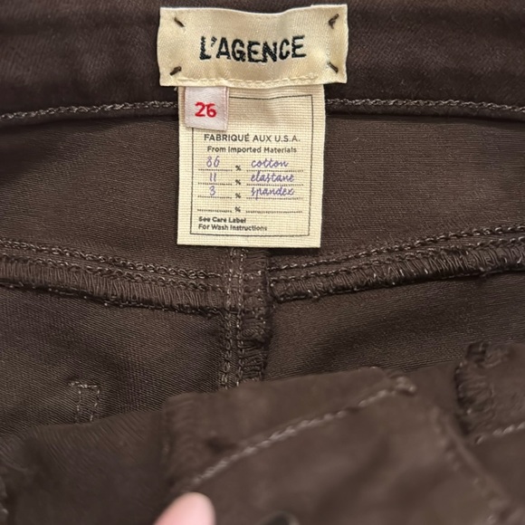 L'AGENCE Margot Coated  High Rise Faux Leather Pants  Size 26 - Picture 2 of 7